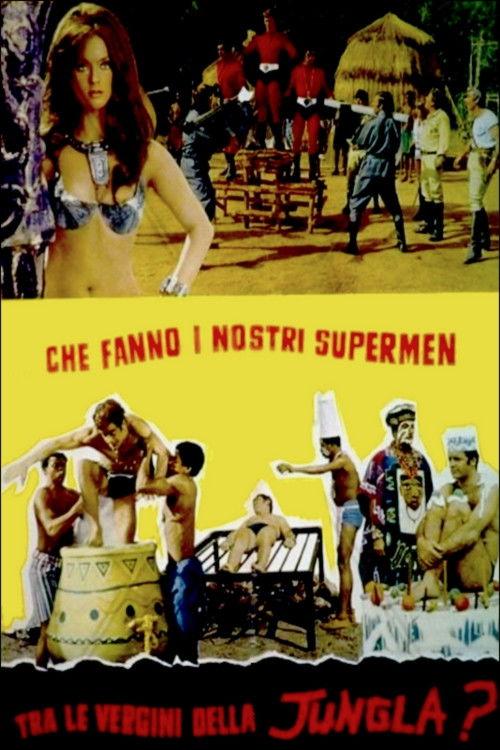 Three Supermen in the Jungle 1970 official movie poster