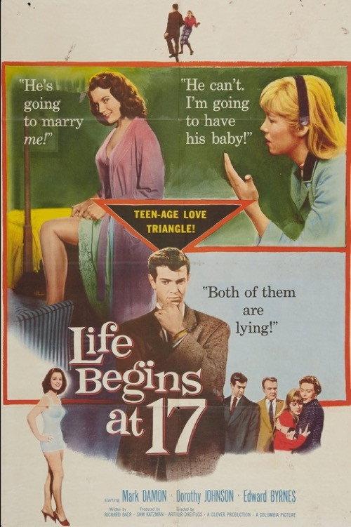 Life Begins At 17 1958 official movie poster