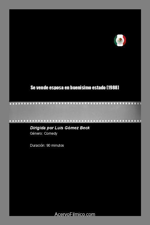 Se vende esposa en buenisimo estado 1988 official movie poster