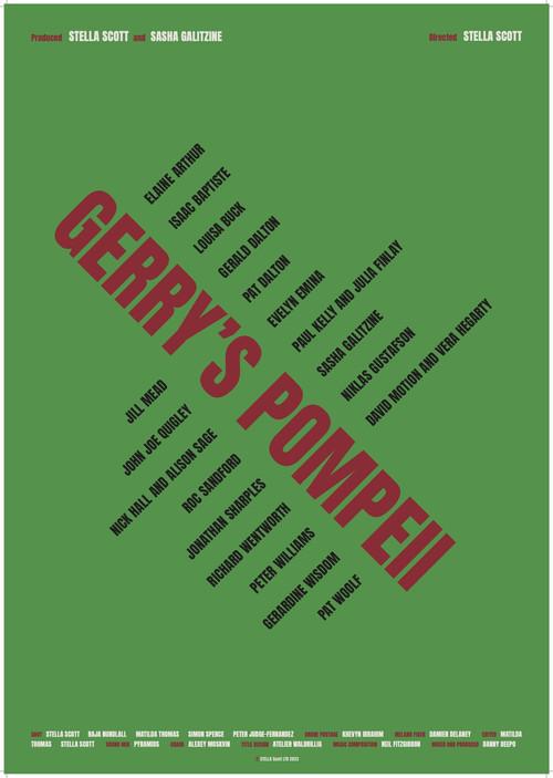 Gerry's Pompeii 2023 official movie poster
