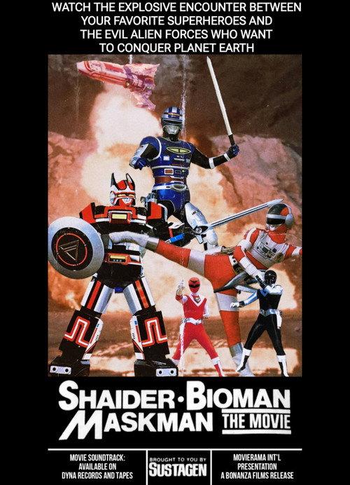 Shaider - Bioman - Maskman: The Movie 1989 official movie poster