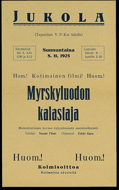 Myrskyluodon kalastaja 1924 official movie poster