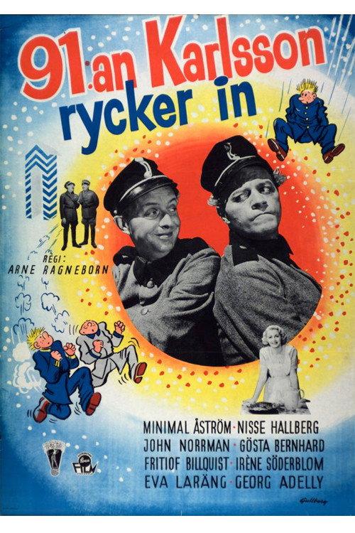 91:an Karlsson rycker in 1955 official movie poster