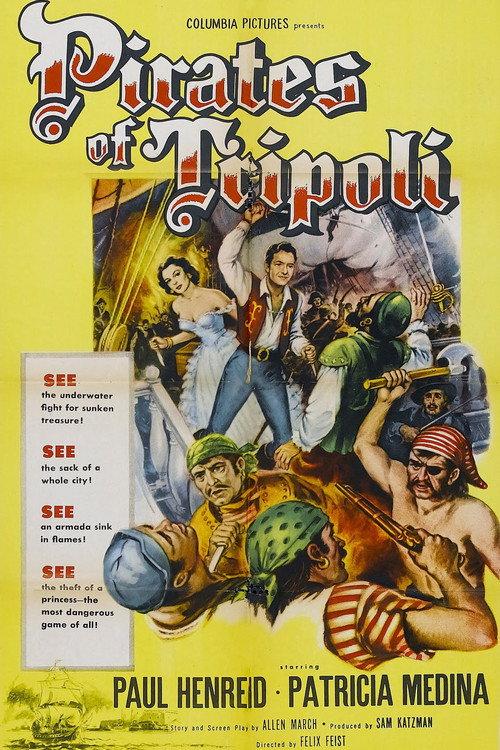 Pirates of Tripoli 1955 official movie poster