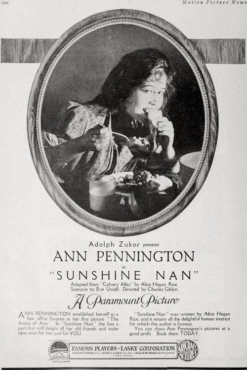 Sunshine Nan 1918 official movie poster