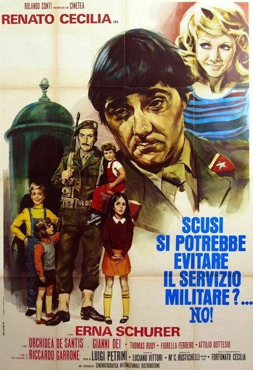 Scusi, si potrebbe evitare il servizio militare?... No! 1974 official movie poster