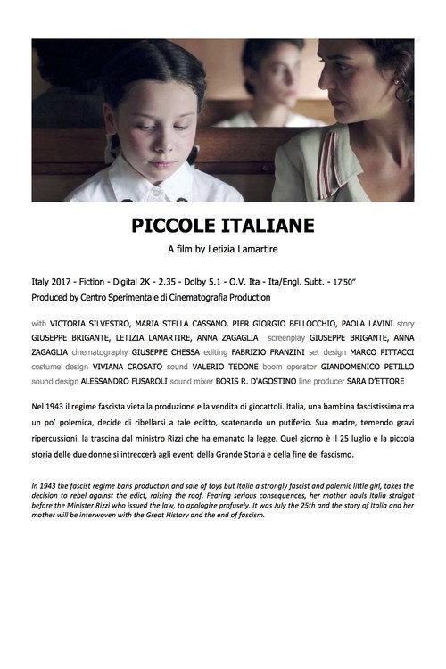 Little Italian Girls 2017 official movie poster