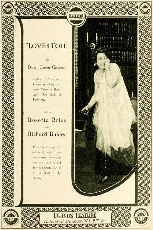 Love's Toll 1916 official movie poster