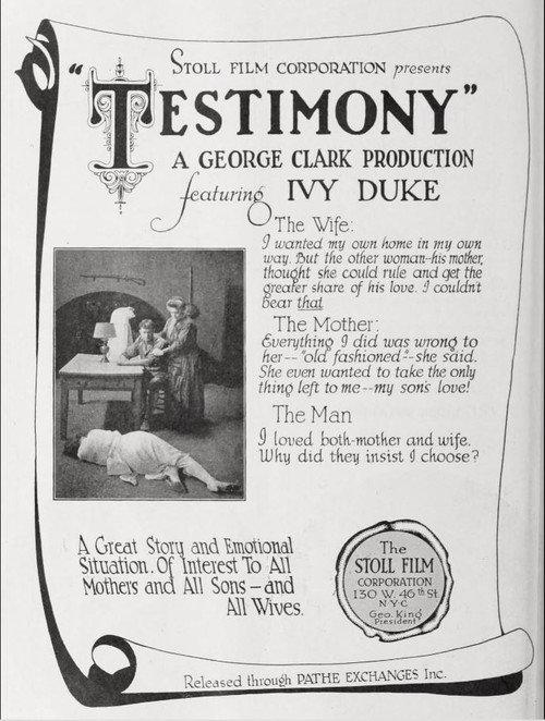 Testimony 1920 official movie poster