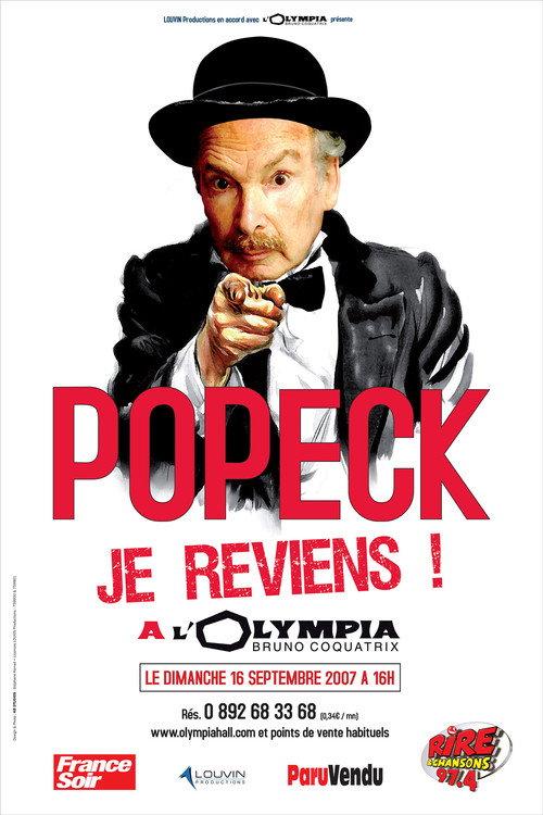 Popeck à l'Olympia 1990 official movie poster