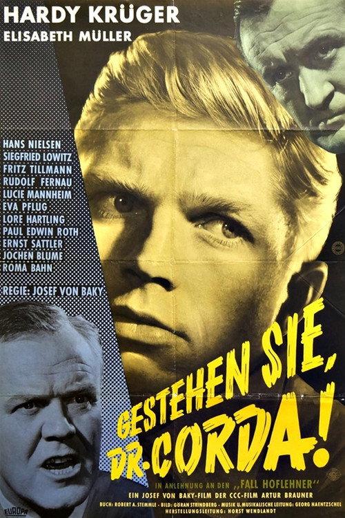 Confess, Dr. Corda 1958 official movie poster
