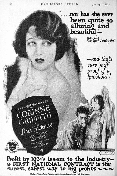 Love's Wilderness 1924 official movie poster