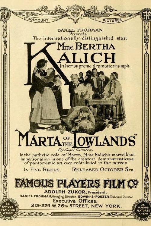 Marta of the Lowlands 1914 official movie poster