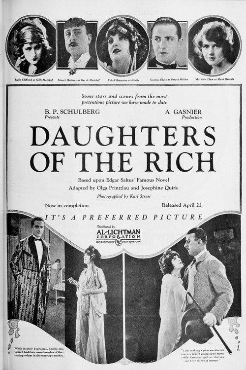 Daughters of the Rich 1923 official movie poster