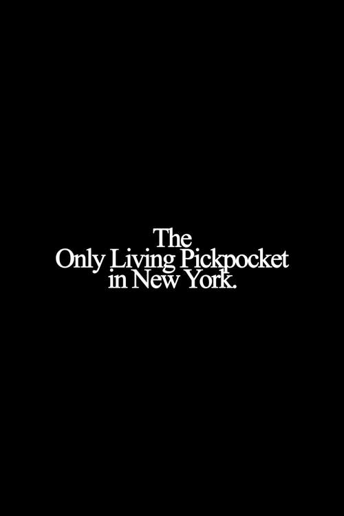 The Only Living Pickpocket in New York 2026 official movie poster