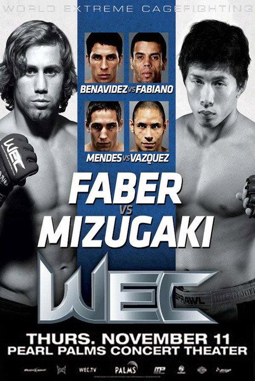 WEC 52: Faber vs. Mizugaki 2010 official movie poster