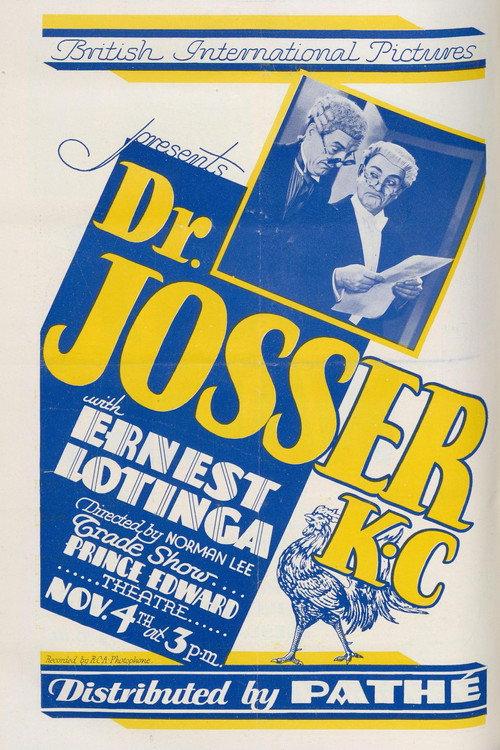 Dr. Josser K.C. 1931 official movie poster