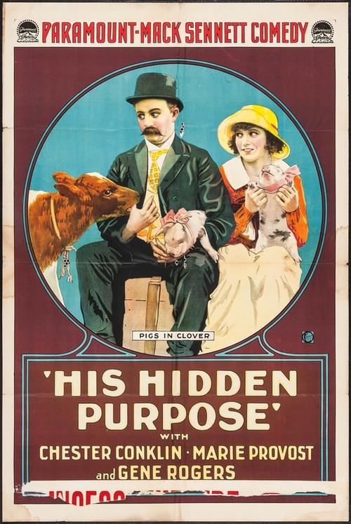 His Hidden Purpose 1918 official movie poster