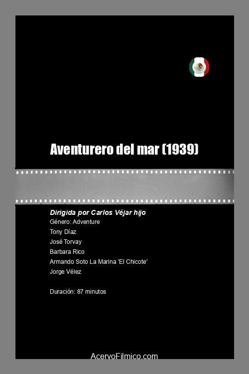 Aventurero del mar 1939 official movie poster