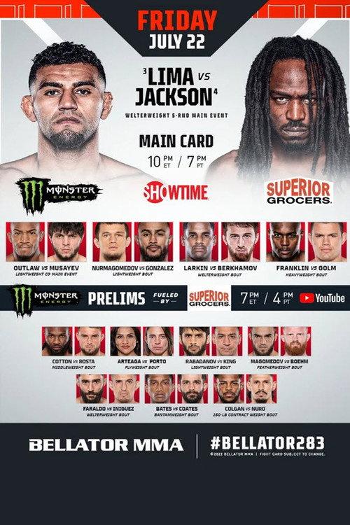 Bellator 283: Lima vs. Jackson 2022 official movie poster