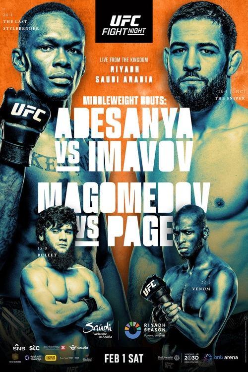 UFC Fight Night 250: Adesanya vs. Imavov 2025 official movie poster