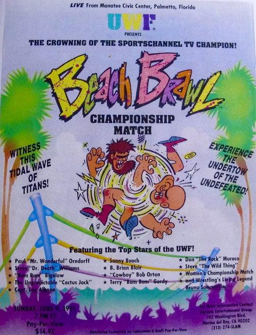UWF Beach Brawl 1991 official movie poster