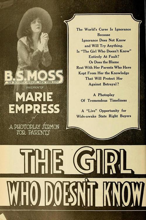 The Girl Who Doesn't Know 1916 official movie poster