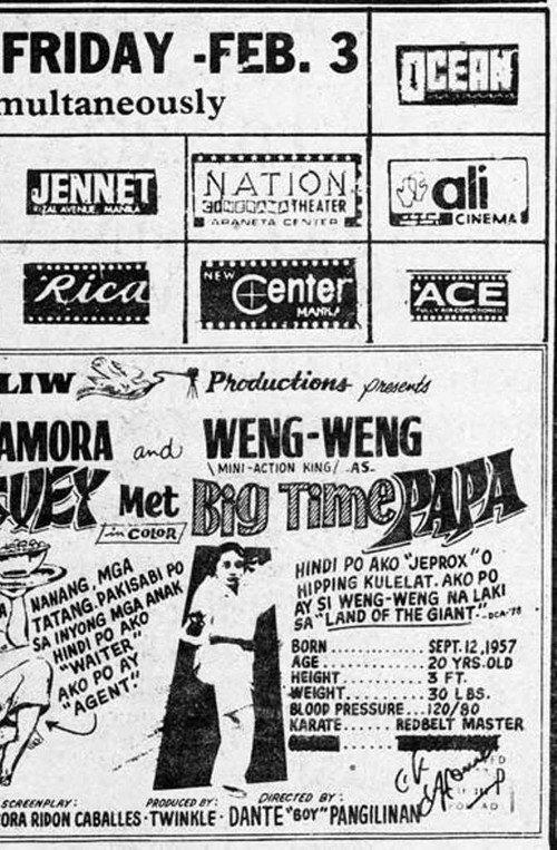 Chopsuey Met Big Time Papa 1978 official movie poster