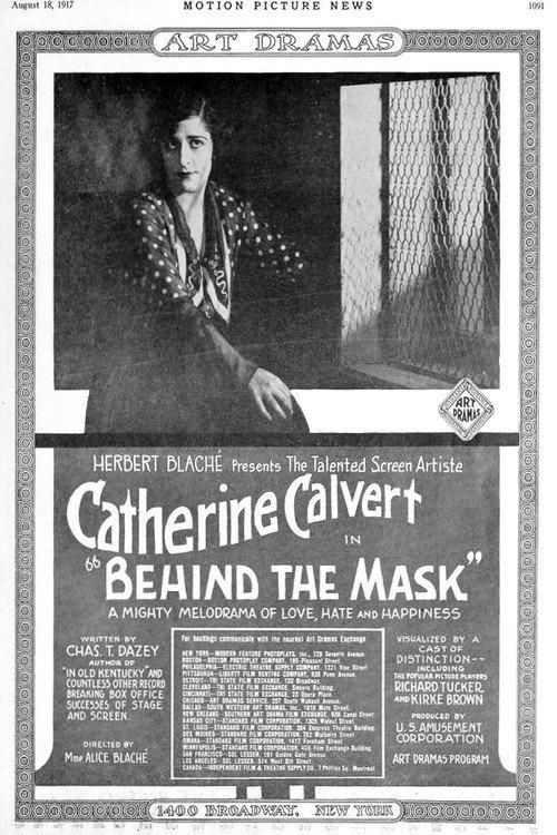 Behind the Mask 1917 official movie poster