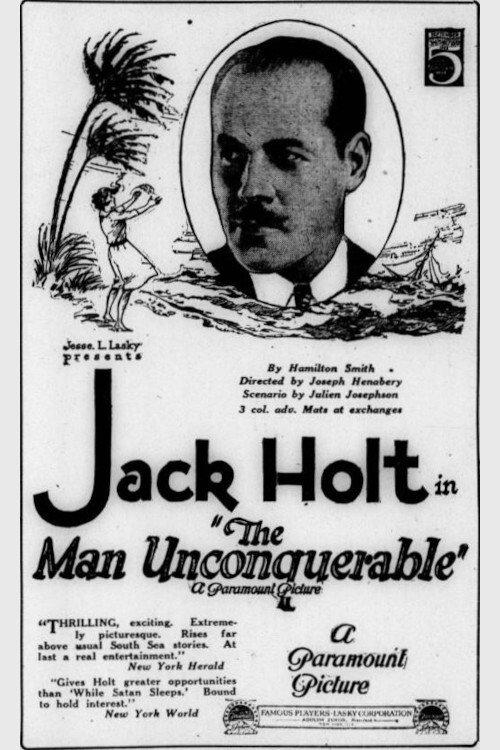 The Man Unconquerable 1922 official movie poster