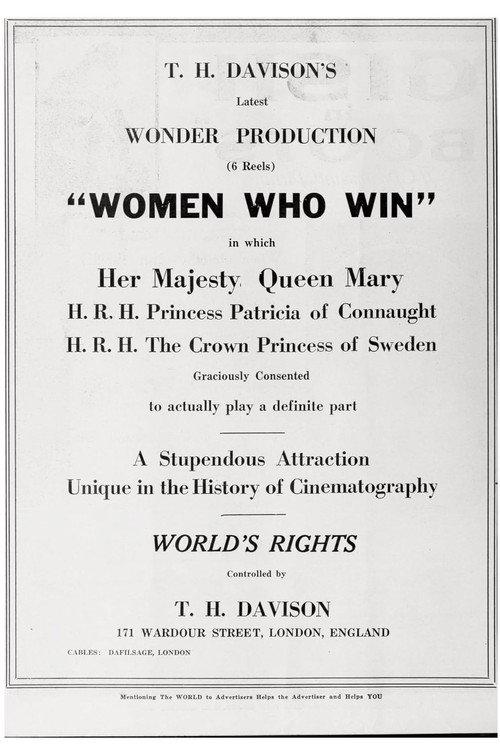 Women Who Win 1919 official movie poster