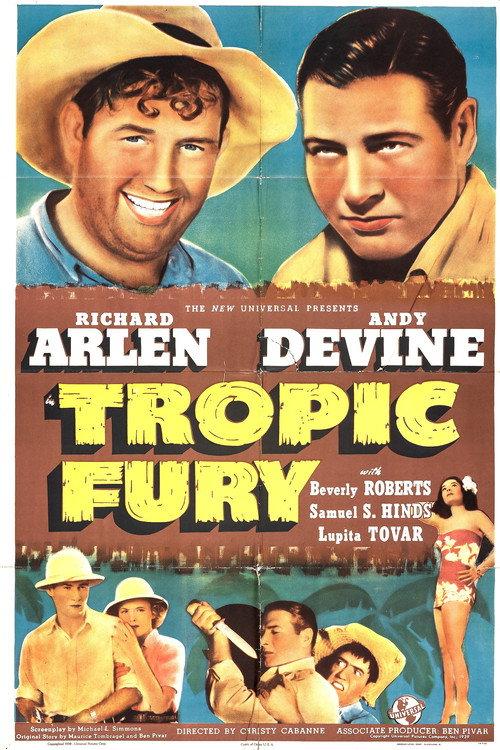 Tropic Fury 1939 official movie poster