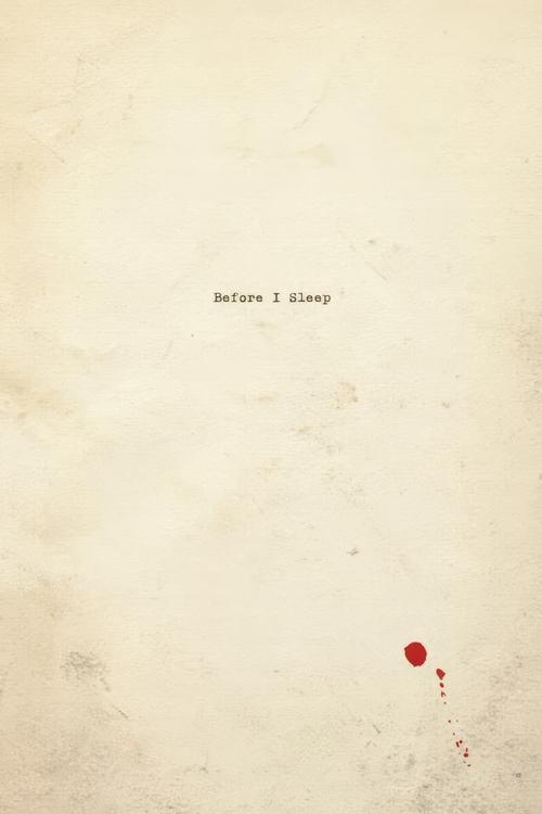 Before I Sleep 2013 official movie poster