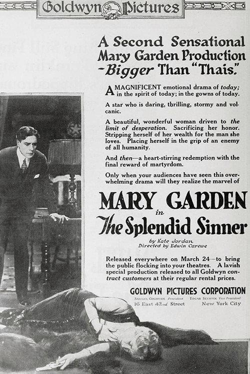 The Splendid Sinner 1918 official movie poster
