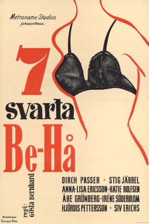Sju svarta "Be-Hå" 1954 official movie poster