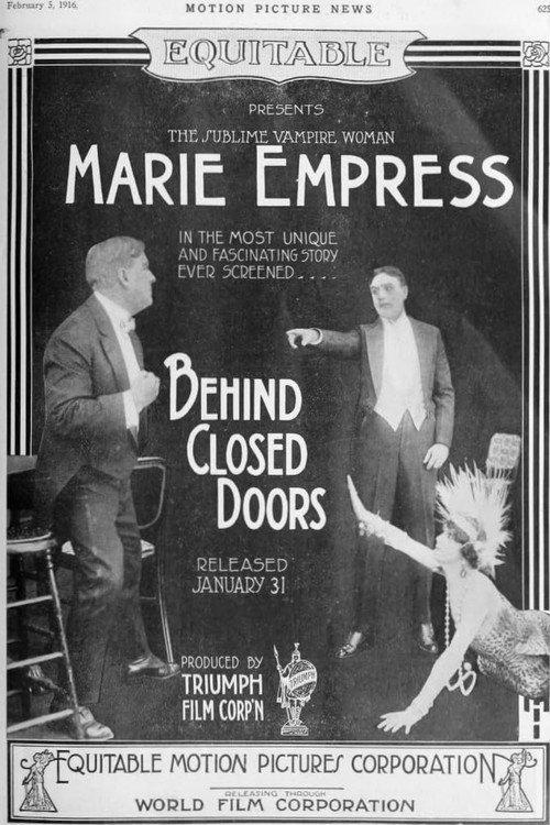Behind Closed Doors 1916 official movie poster