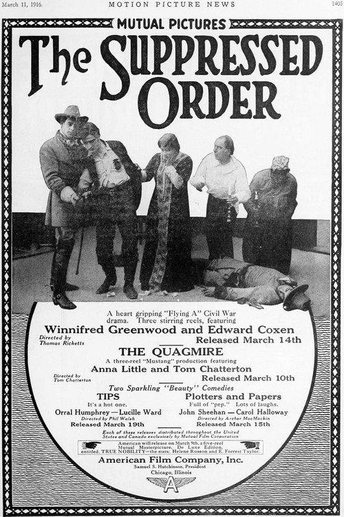 The Suppressed Order 1916 official movie poster
