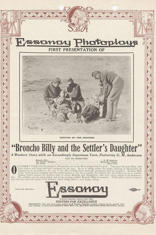 Broncho Billy and the Settler's Daughter 1914 official movie poster