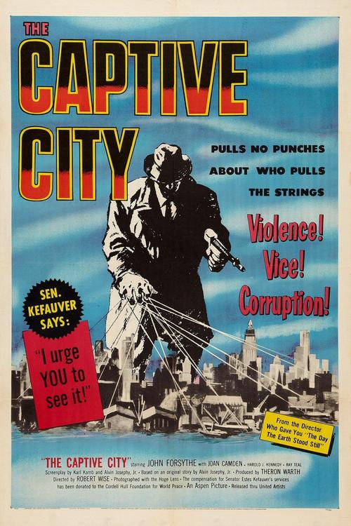 The Captive City 1952 official movie poster