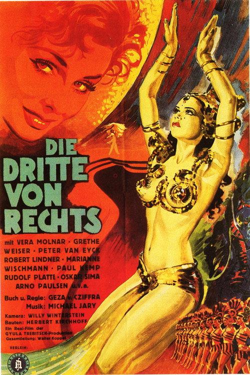 Die Dritte von rechts 1950 official movie poster