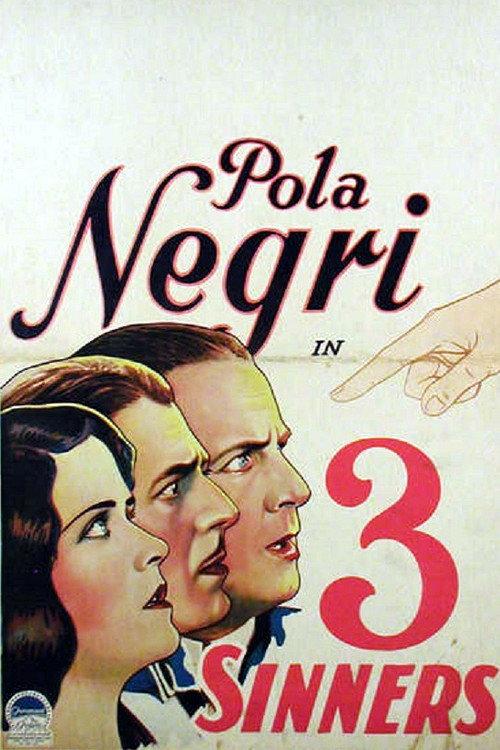 Three Sinners 1928 official movie poster