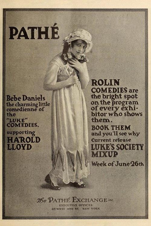 Luke's Society Mixup 1916 official movie poster