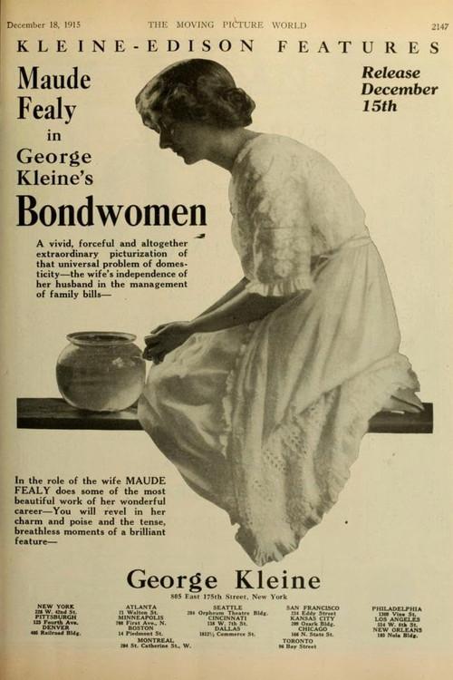 Bondwomen 1915 official movie poster