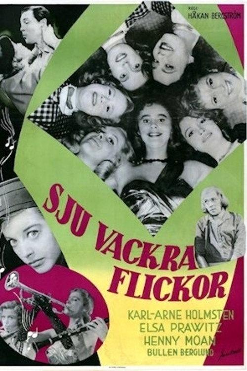 Sju vackra flickor 1956 official movie poster