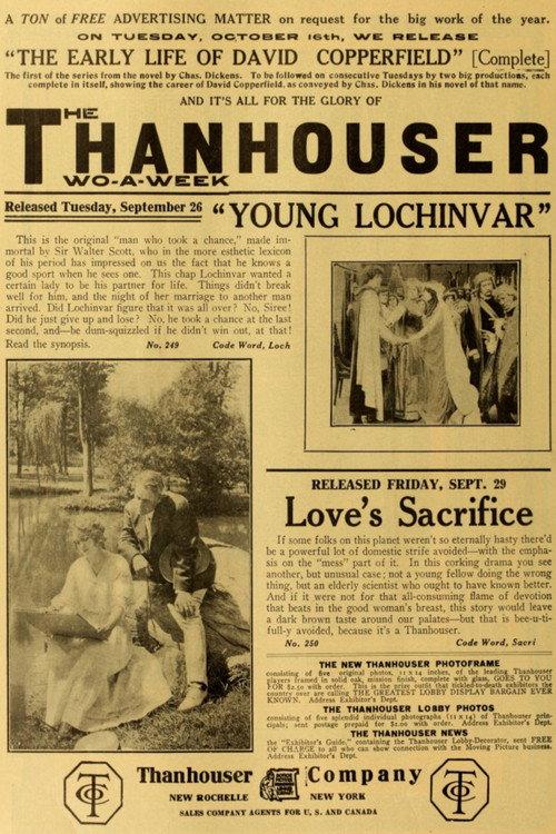 Young Lochinvar 1911 official movie poster