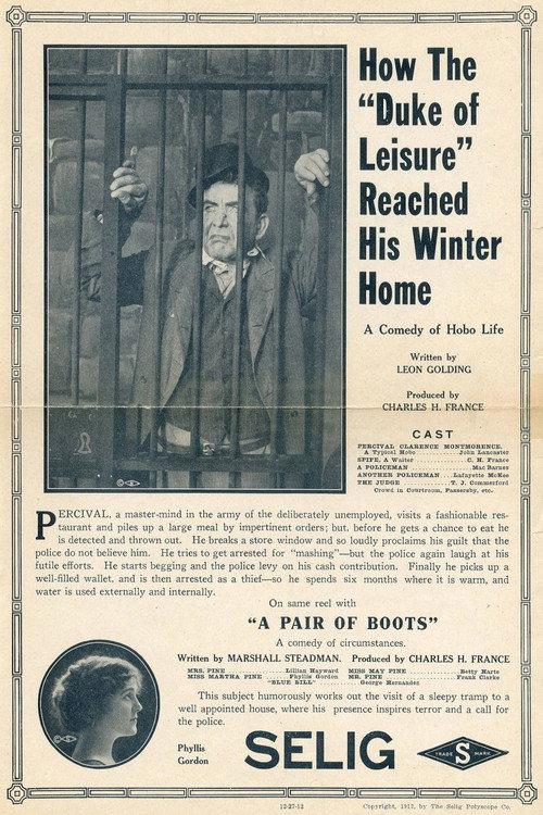 How the 'Duke of Leisure' Reached His Winter Home 1912 official movie poster