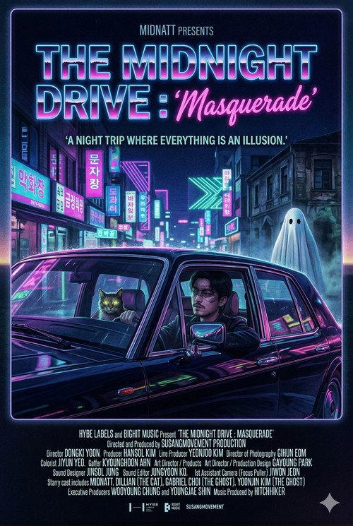 THE MIDNIGHT DRIVE : 'Masquerade' 2023 official movie poster