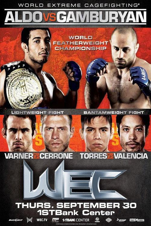 WEC 51: Aldo vs. Gamburyan 2010 official movie poster