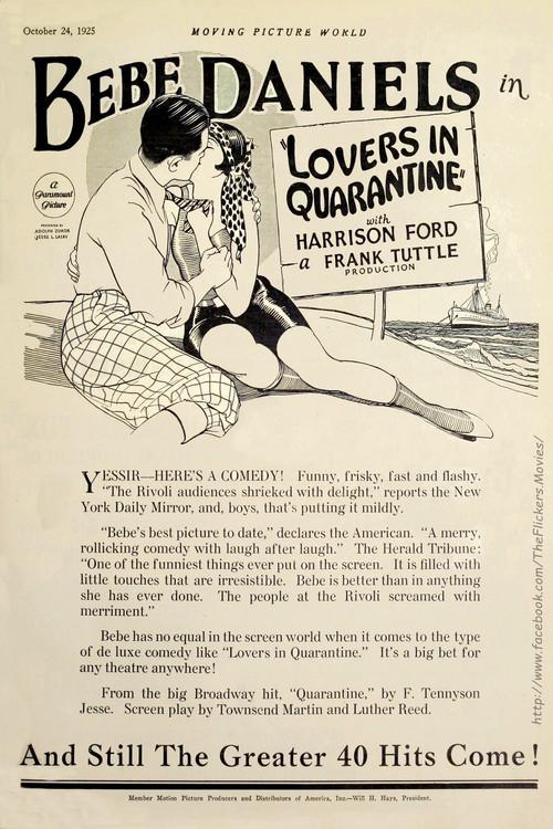 Lovers in Quarantine 1925 official movie poster