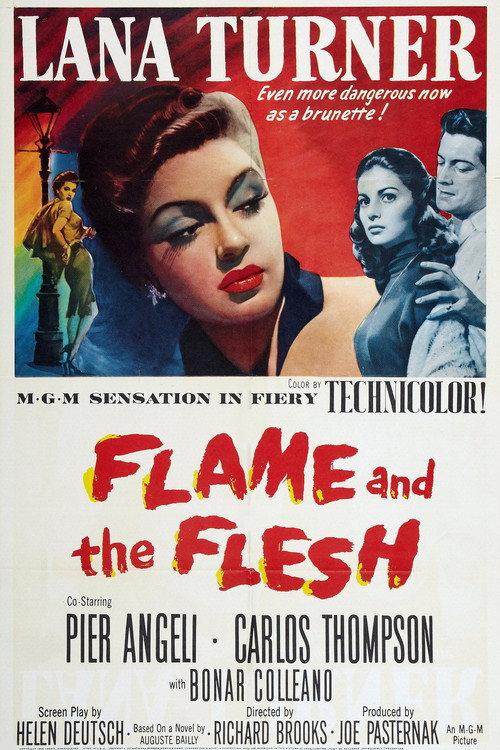 Flame and the Flesh 1954 official movie poster